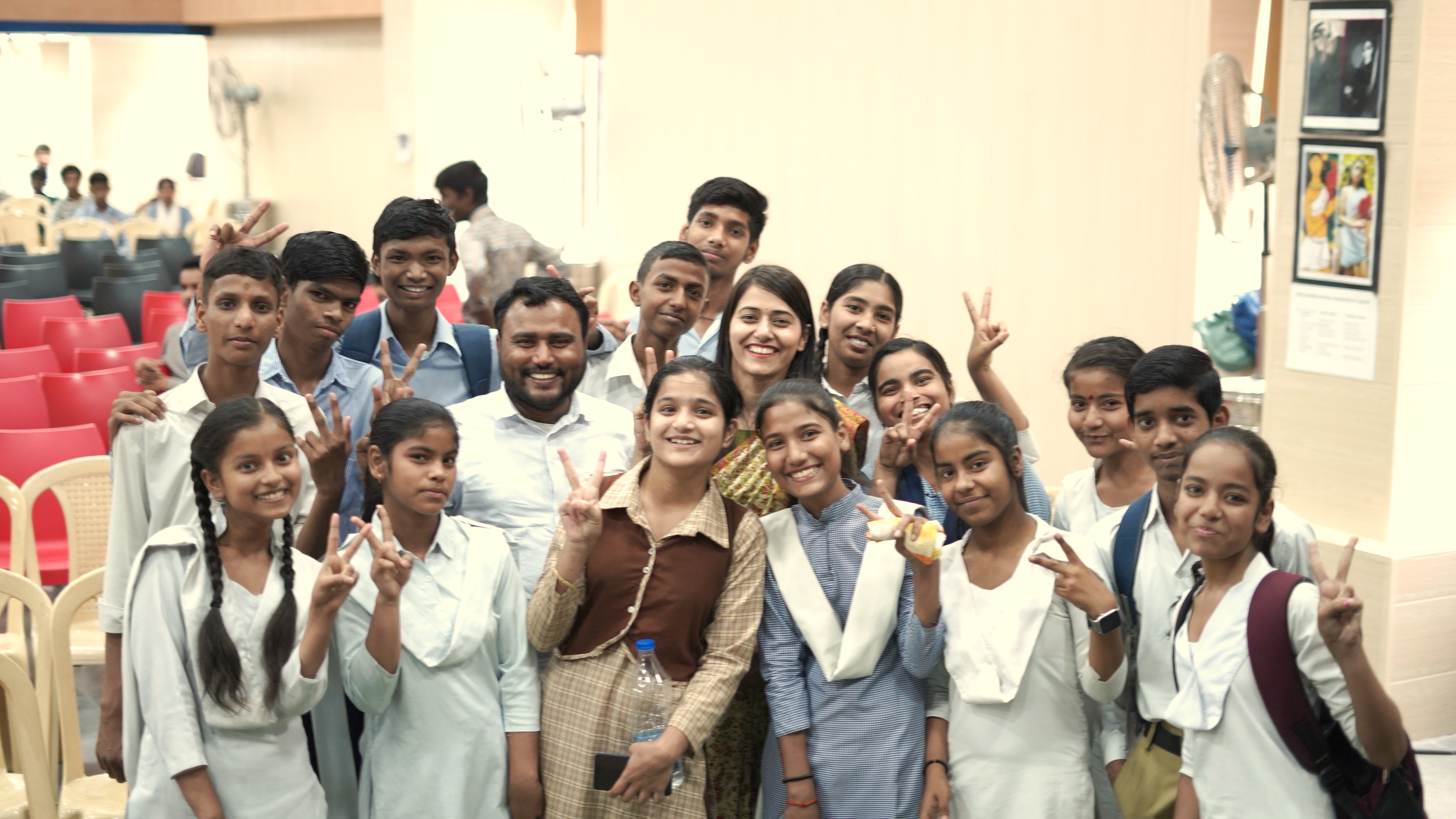 Children participating in an education workshop